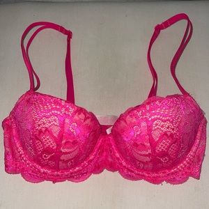 Pink victoria secret balconette bra